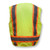 Radians SV6GM Type R Class 2 Two Tone Surveyor Solid/Mesh Safety Vest | Hi-Vis Green | Medium Size | Each