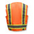 Radians SV6OL Type R Class 2 Two Tone Surveyor Solid/Mesh Safety Vest | Hi-Vis Orange | Large Size | Each