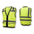 Radians SV59Z-2ZGD-XL Type R Class 2 Heavy Duty Surveyor Safety Vest With Zipper | Hi-Vis Green | X-Large Size | Case of 24 Units