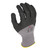 Radians RWG11S Micro-Foam Nitrile Gripper Gloves | Elastic Cuff | Gray | Small Size | Case of 10 Boxes of 12 Pairs in Each Box