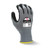 Radians RWG561XS AXIS A2 Cut Protection Work Gloves | Black Polyurethane Palm | Gray | X-Small Size | Case of 10 Boxes of 12 Pairs in Each Box