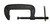 Palmgren 9629105 Heavy Duty C-Clamp With Black Oxide Spindle | 10" Max Open Capacity | 15/16" Spindle Diameter | 4-7/8" Throat Capacity