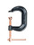 Palmgren 9629517 Drop Forged Deep Throat C-Clamp With Copper Spindle | 2" Max Open Capacity | 0.405" Spindle Diameter | 2-1/8" Throat Capacity