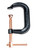 Palmgren 9629519 Drop Forged Deep Throat C-Clamp With Copper Spindle | 4" Max Open Capacity | 0.670" Spindle Diameter | 3-1/4" Throat Capacity