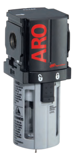 ARO F35121-301 1/4" Filter | 1000 Series | Auto Drain | Polycarbonate Bowl with Guard | 49 SCFM