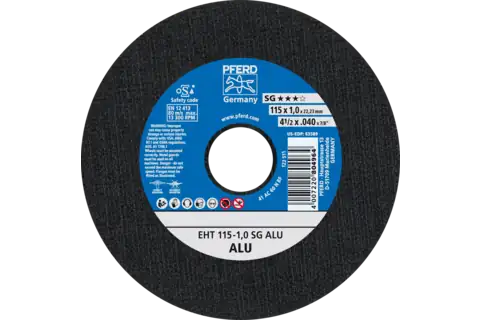 PFERD 63589 ALU SG Type 1 Cut-Off Wheel | 4-1/2" Diameter | 7/8" Arbor Hole | .040" Thickness | Sold by Box of 25