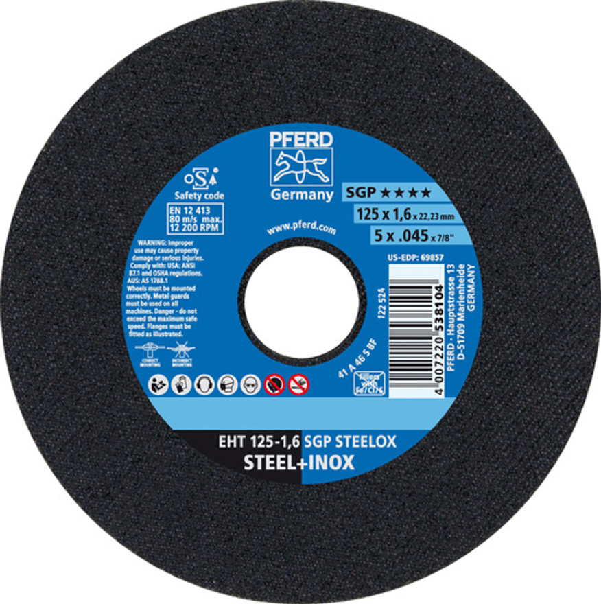 PFERD Type 1 Flat Cut-Off Wheel A S SGP