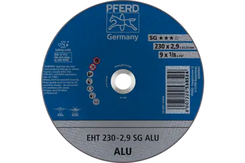 Pferd 63606 ALU SG Type 1 Cut-Off Wheel | 9" Diameter | 7/8" Arbor Hole | 1/8" Thickness | Sold by Box of 25