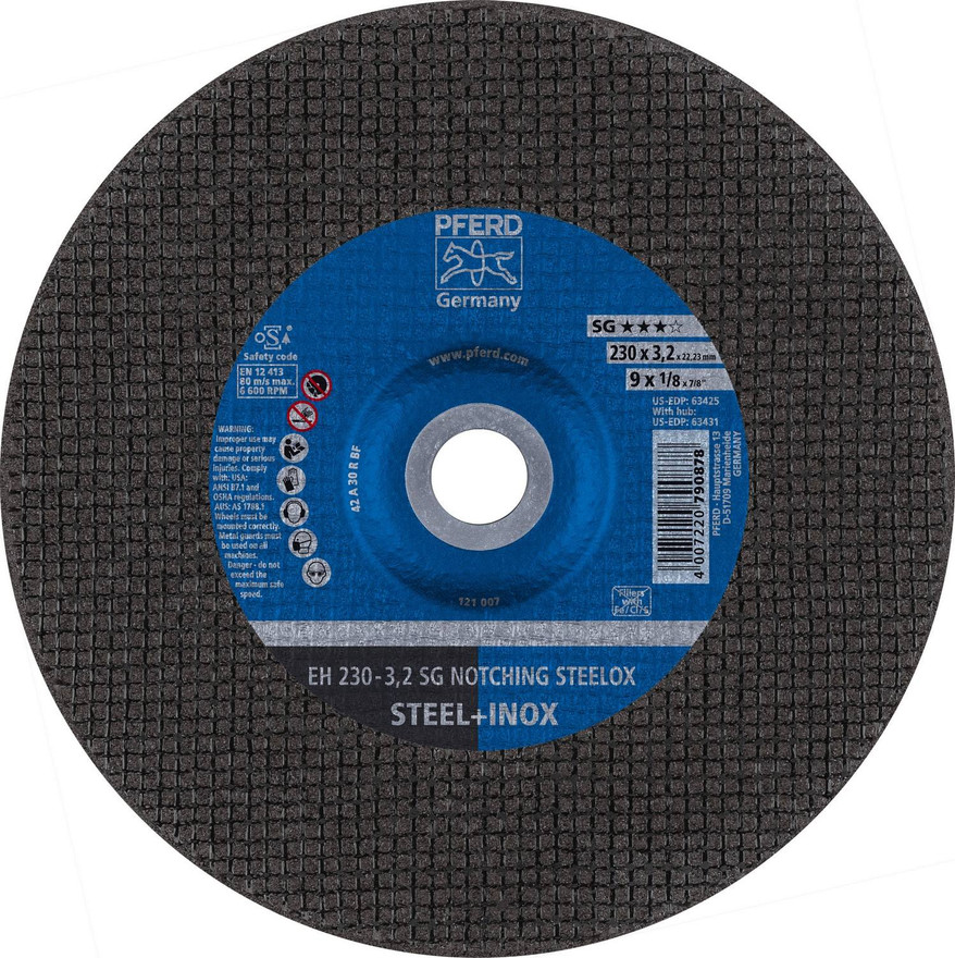 PFERD 1/8" Type 27 Grinding Wheel 5/8-11 " Thread Hole