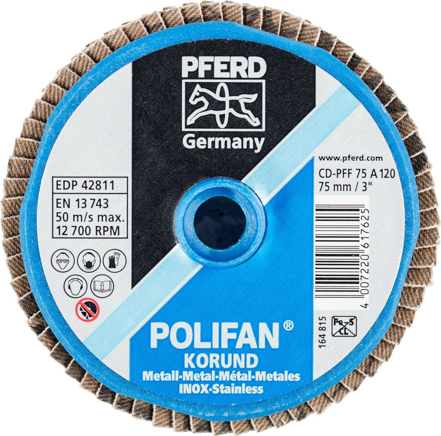 PFERD Type CD Flap Disc | Aluminum Oxide A | 42811 | 3" Diameter