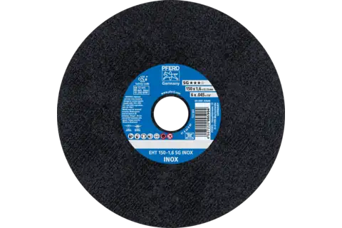 Pferd 63649 SG INOX Type 1 Cut-Off Wheel | 6" Diameter | 7/8" Arbor Hole | .045" Thickness | Sold by Box of 25