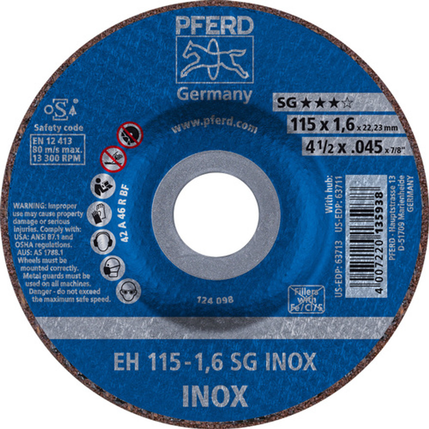 PFERD 3/32" Depressed Centre Cut-off Wheel | SG INOX