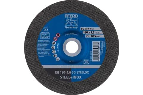 Pferd 63170 SG STEELOX Type 27 Cut-Off Wheel | 7" Diameter | 7/8" Arbor Hole | 0.045" Thickness | Sold by Box of 25