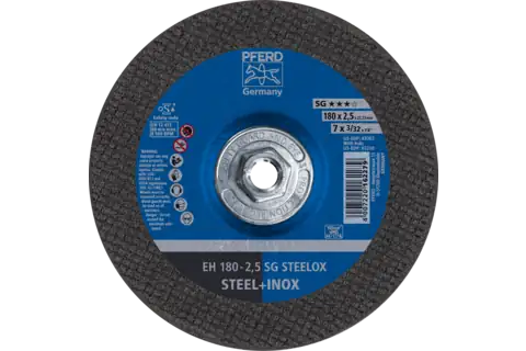 Pferd 63210 SG STEELOX Type 27 Cut-Off Wheel | 7" Diameter | 5/8-11" Arbor Hole | 3/32" Thickness | Sold by Box of 10
