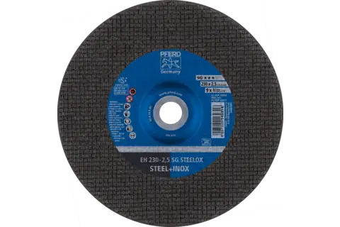 Pferd 63209 SG STEELOX Type 27 Cut-Off Wheel | 9" Diameter | 7/8" Arbor Hole | 3/32" Thickness | Sold by Box of 25