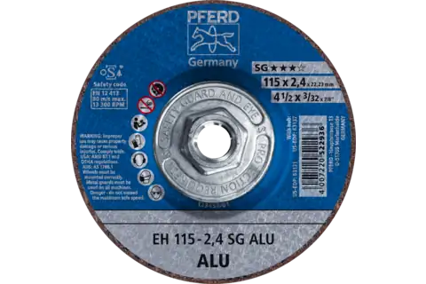 Pferd 63137 ALU SG Type 27 Cut-Off Wheel | 4-1/2" Diameter | 5/8-11" Arbor Hole | 3/32" Thickness | Sold by Box of 10