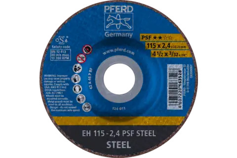Pferd 69909 PSF STEEL Type 27 Cut-Off Wheel | 4-1/2" Diameter | 7/8" Arbor Hole | 3/32" Thickness | Sold by Box of 25