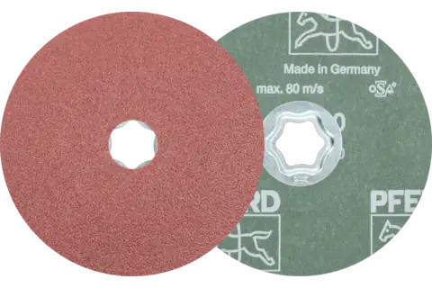 Pferd 40102 COMBICLICK Fiber Disc | 5" Diameter | Aluminum Oxide 60 Grit | Sold by Box of 25