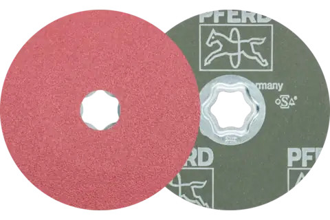 Pferd 40701 COMBICLICK Fibre Disc | 4-1/2" Diameter | 13300 RPM | Ceramic Oxide 80 Grit | Sold by Box of 25