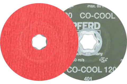 Pferd 40731 COMBICLICK Fibre Disc | 4-1/2" Diameter | 13300 RPM | Ceramic Oxide 120 Grit | Sold by Box of 25