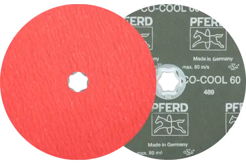 Pferd 40749 COMBICLICK Fibre Disc | 7" Diameter | 8500 RPM | Ceramic Oxide 60 Grit | Sold by Box of 25