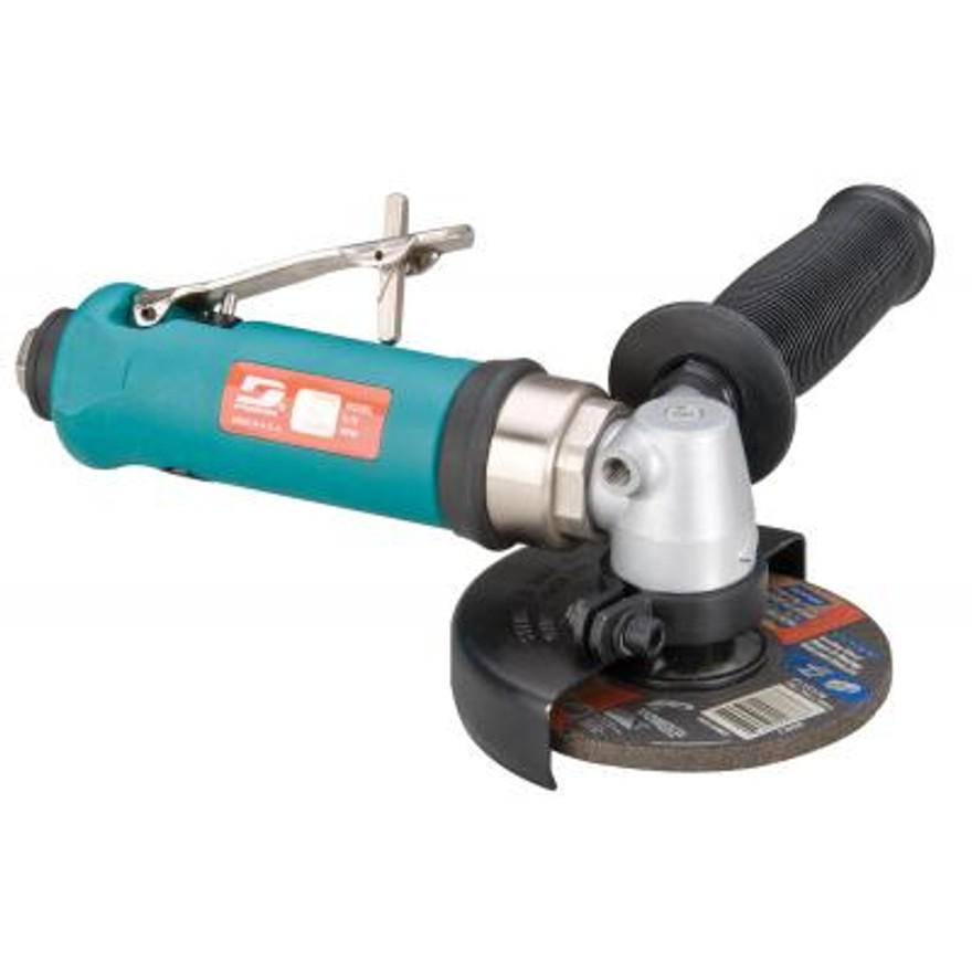 Dynabrade 54771 4" Right Angle Type 27 Depressed Center Wheel Grinder | 0.7 HP | 12,000 RPM | Geared Motor | Rear Exhaust | 3/8"-24 Spindle Thread