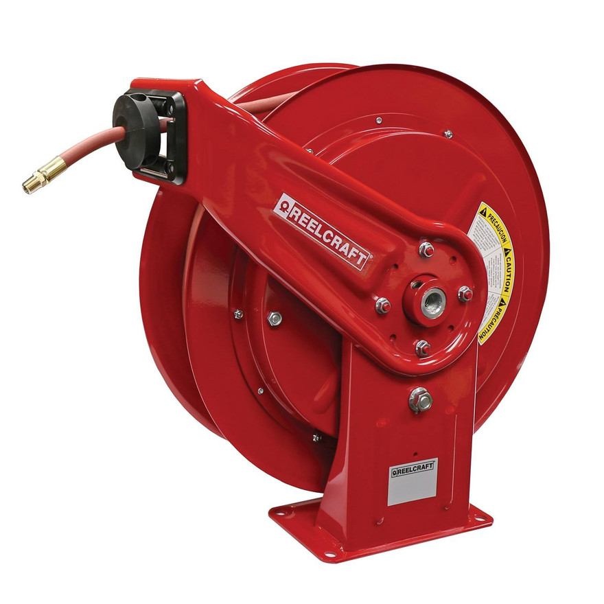 Reelcraft HD78075 OLP Heavy Duty Spring Retractable Hose Reel | 1/2 in. Hose Diameter | 75 Ft. Hose Length | 300 Max PSI