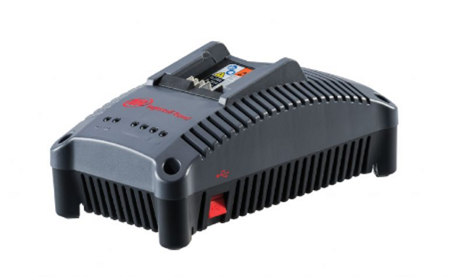 Ingersoll Rand BC1124 IQV20 Compact Battery Charger | 20V | 4-Amp Output | 60-Minute Charge Time