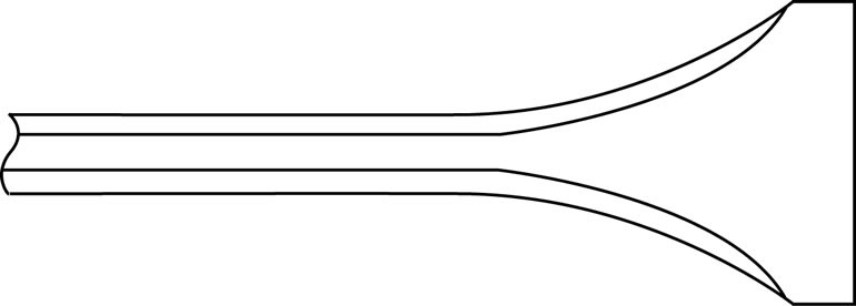 Ingersoll Rand PF2200-390 Scaler Chisel | 2" Wide | 7" Length | Box of 5