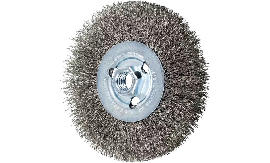 PFERD 80366 Crimped Wheel for Angle Grinders | 5" Diameter | 1/2" Width | Stainless Steel Wire (INOX) | Box of 5