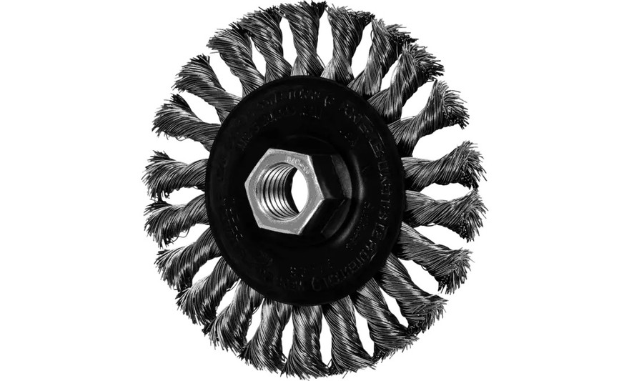 PFERD 82295 Full Cable Twist Knot Wheel | 4" Diameter | 1/2" Width | Stainless Steel Wire | Box of 10