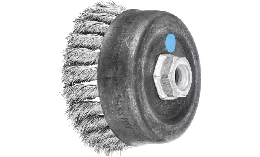 PFERD 82647 Knot Cup Brush | 4" Diameter | Stainless Steel Wire (INOX)