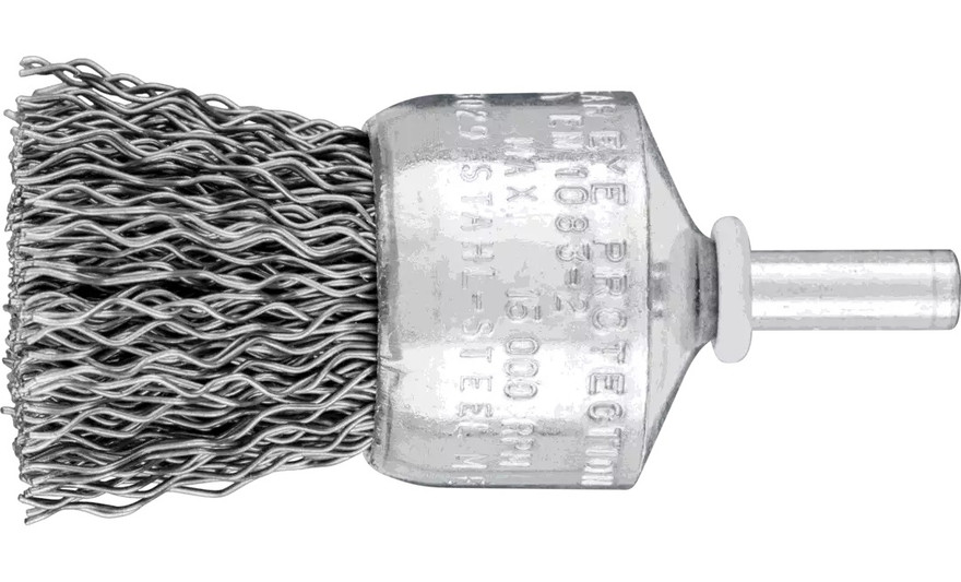 PFERD 82976 Crimped Wire End Brush | 1" Diameter | Carbon Steel | Box of 10