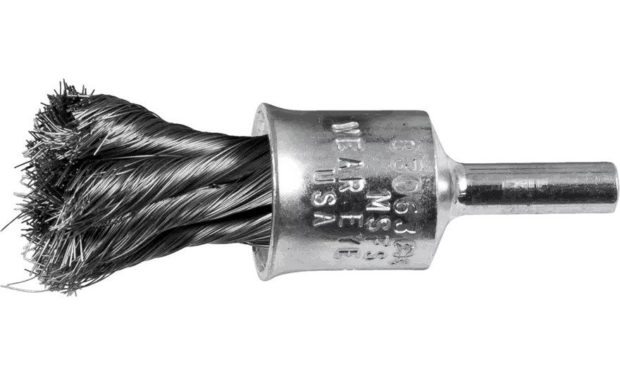 PFERD 83063 Knot Flared Cup End Brush | 1/2"Diameter | Carbon Steel Wire | Box of 10