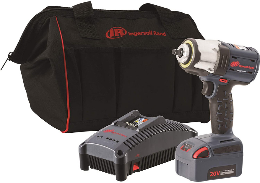 Ingersoll Rand W7152P-K22 Pin Anvil Cordless Impact Wrench Tool Kit | 1/2" Square Drive | 1000 (ft-lbs) Max Torque