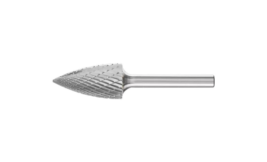 PFERD 24832 Carbide Bur | SCTI SG-6 | Tree Shape G with Pointed End | 1/4" Shank | Double Cut