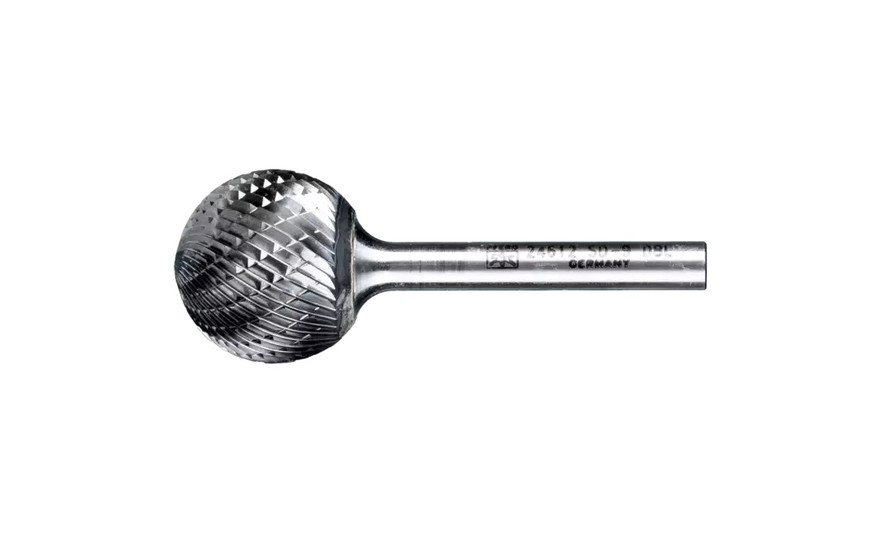 PFERD 24612 Carbide Bur | 1" Diameter | SCTI SD-9 | Ball Shape D | Double Cut