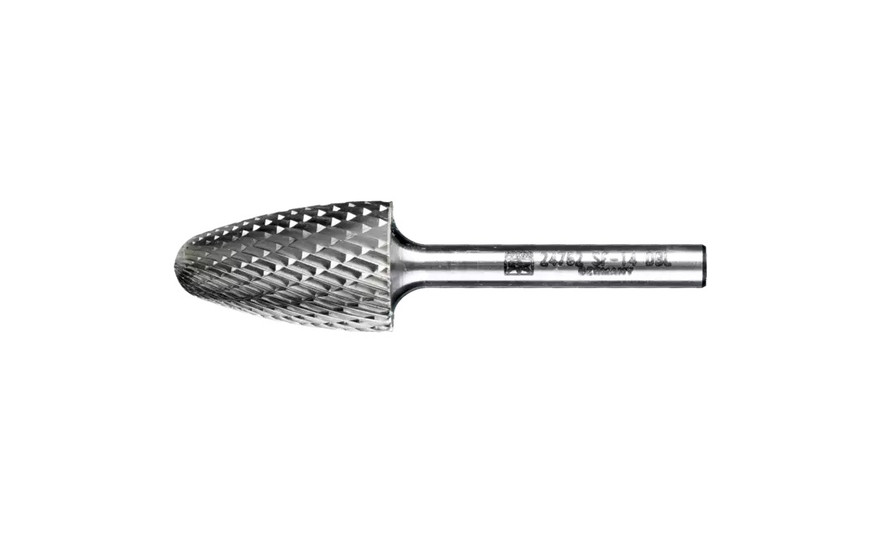 PFERD 24762 Carbide Bur | 3/4" Diameter | SCTI SF-14 | Tree Shape F with Radius End | Double Cut