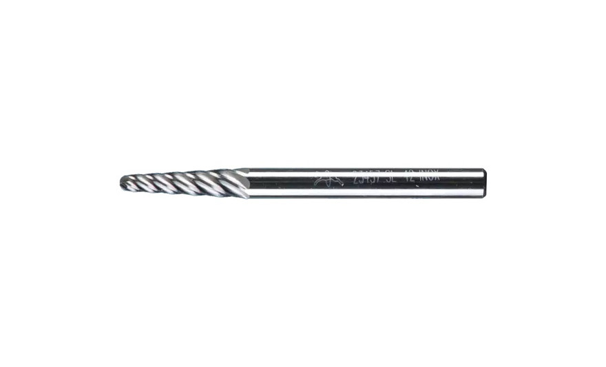 PFERD 23457 Carbide Bur | 1/8" Diameter | SCTI SL-42 | 14 Degree Taper Shape L with Radius End | INOX Cut