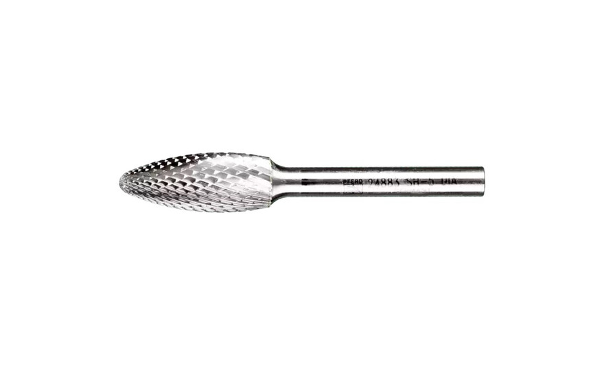 PFERD 24883 Carbide Bur | 1/2" Diameter | SCTI SH-5 | Flame Shape H | Diamond Cut