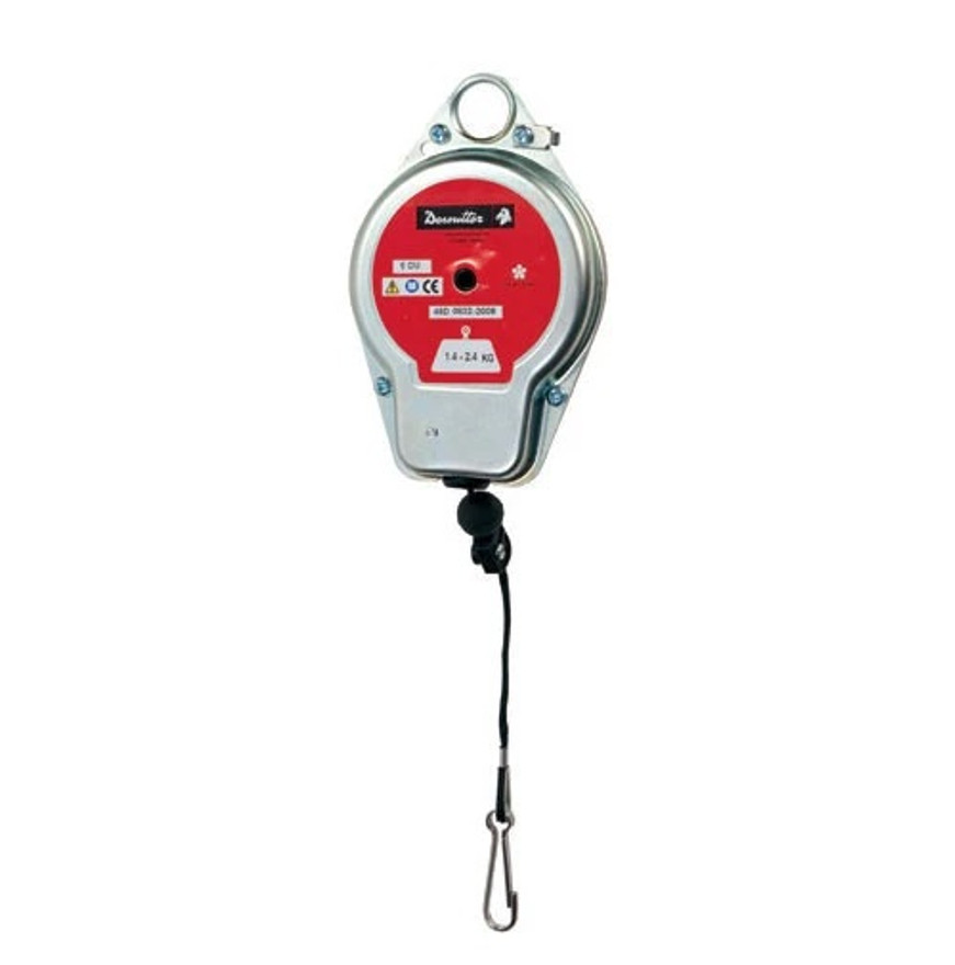 Desoutter 54532 Ergonomic Spring Balancer | 2DUS Model | D Series | Steel Housing | Nylon Cable | 2.2 lb Max. Load Capacity