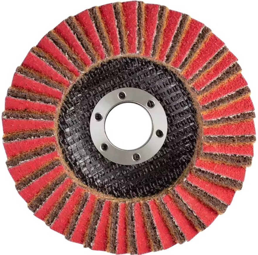 PFERD 43297 Polivlies Non-Woven Flap Disc | 7/8" Arbor Hole | 4-1/2" Diameter | 13,300 RPM | 100 C Grit Size | Box of 5