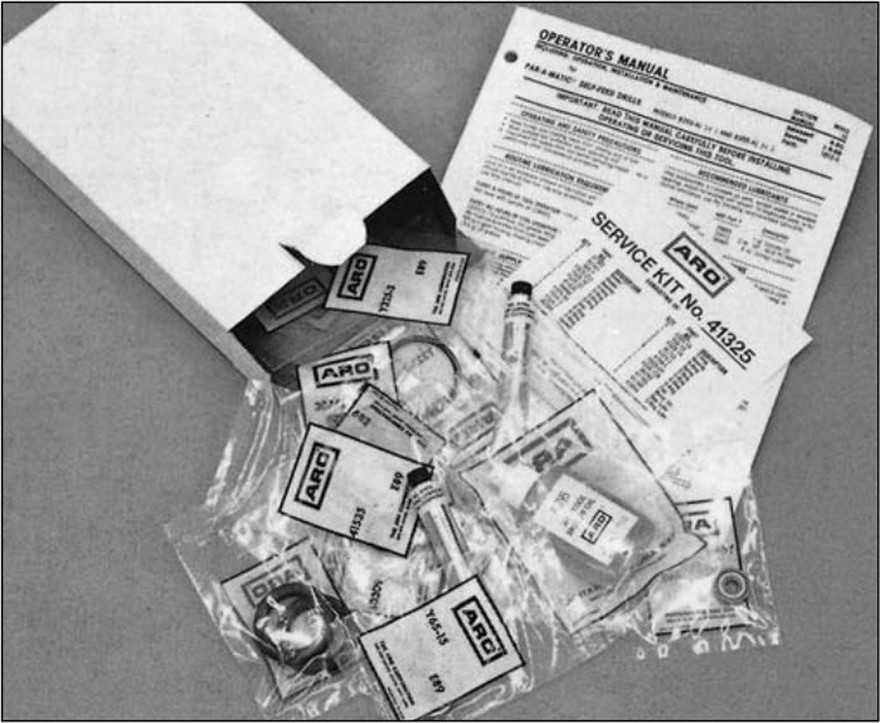 Ingersoll Rand ARO 49595 Electra-Feed Drill Service Kit for Manifold Assembly