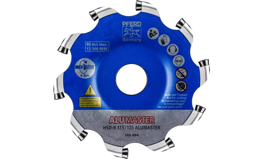 Pferd 20110 HSD-R Hicoat Alumaster High Speed Disc | 4-1/2"/5" Diameter | 13,300 RPM