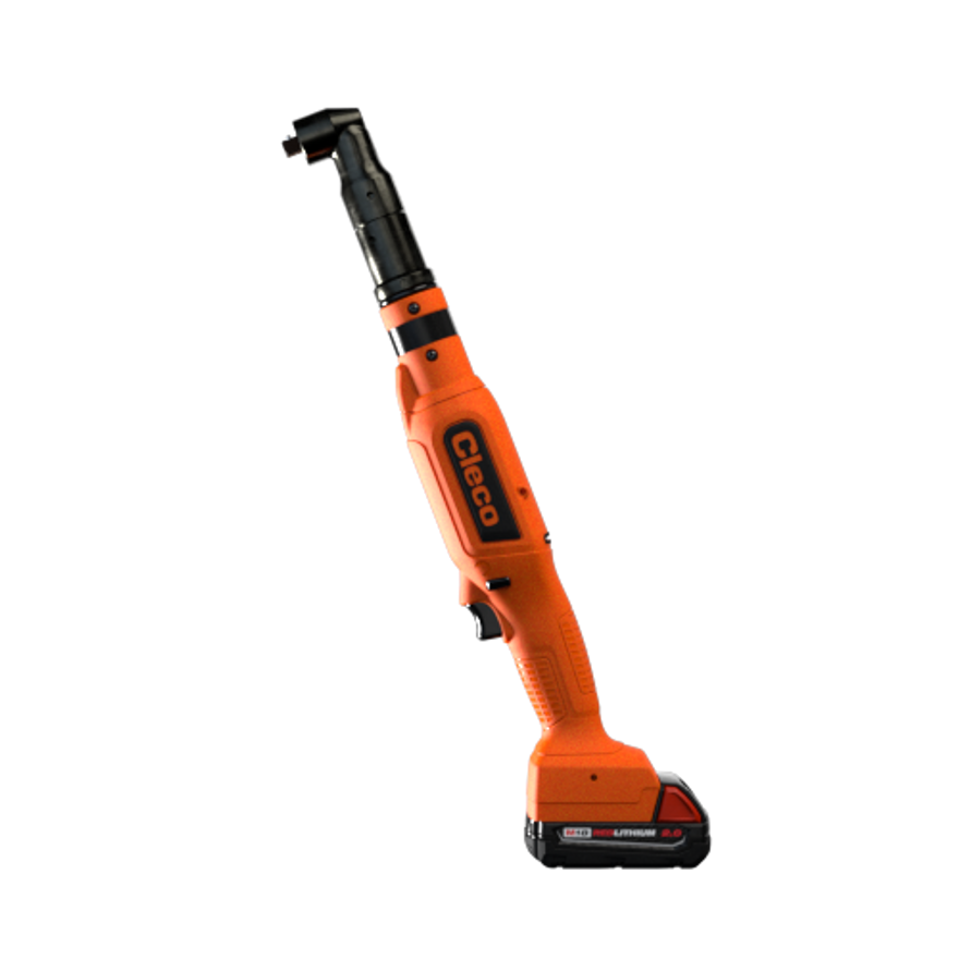 Cleco CLBA083 CellClutch Cordless Electric Nutrunner | Right Angle | 915 RPM | 1.6-5.9 (ft-lb) Torque Range | 1/4" Hex Quick Release