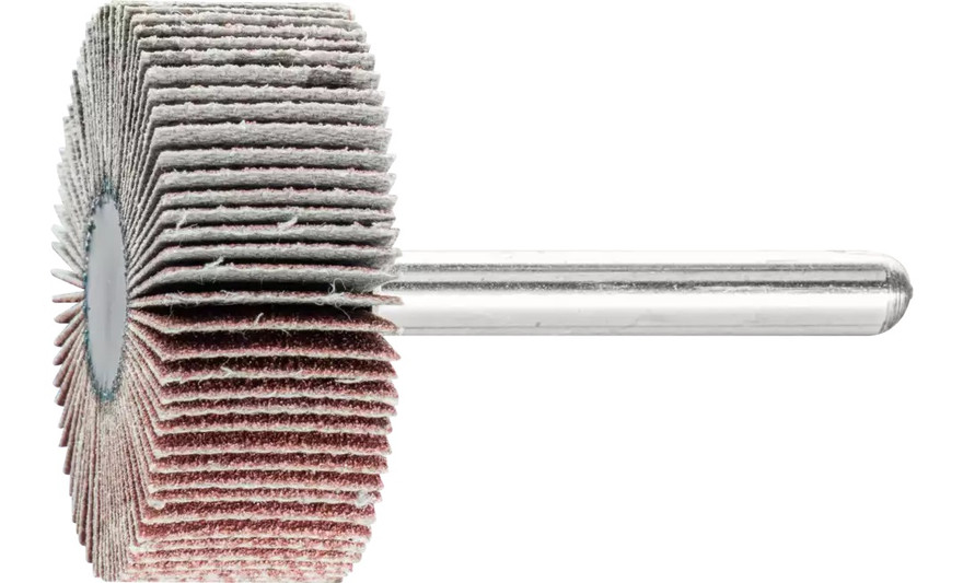 Pferd 45247 1-1/2" x 1/2" Mounted Flap Wheel | 1/4" Shank | 23,000 Max. RPM | Aluminum Oxide 120 Grit | Box of 10