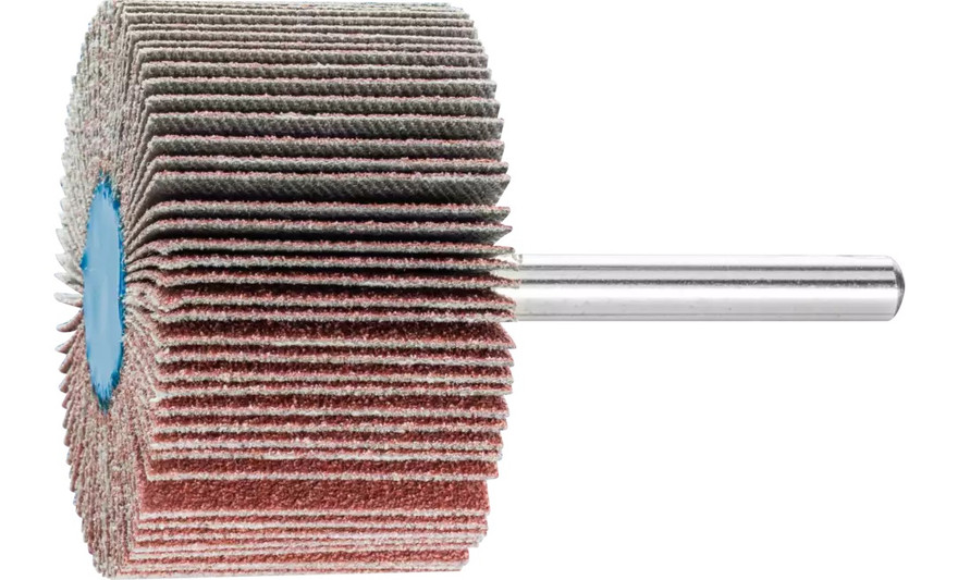 Pferd 45191 2" x 1-1/2" Mounted Flap Wheel | 1/4" Shank | 15,000 Max. RPM | Aluminum Oxide 80 Grit | Box of 10