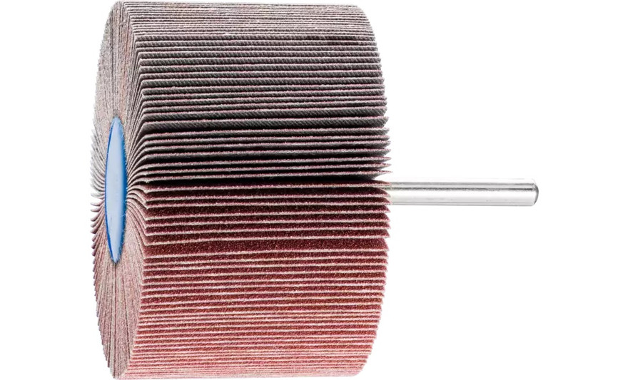 Pferd 45216 3" x 2" Mounted Flap Wheel | 1/4" Shank | 6,000 Max. RPM | Aluminum Oxide 120 Grit | Box of 10