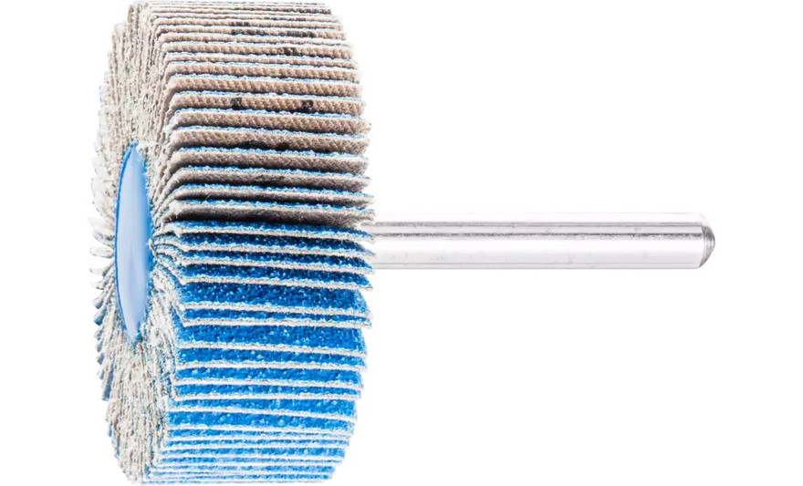 Pferd 45474 2" x 1" Mounted Flap Wheel 1/4" Shank | 23,000 Max. RPM | Zirconia Z-COOL 80 Grit | Box of 10