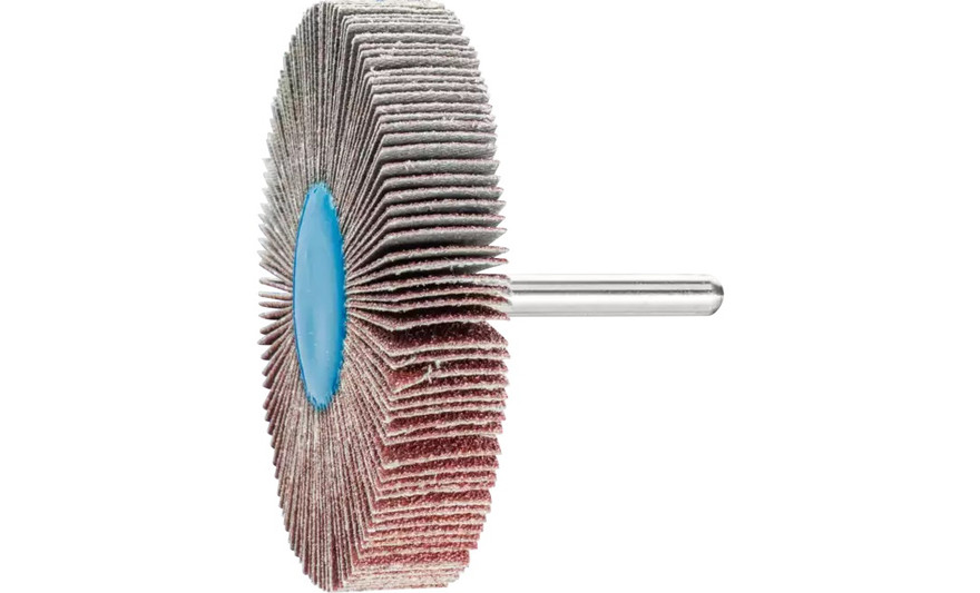 Pferd 45499 3" x 1/2" Mounted Flap Wheel | 1/4" Shank | 20,000 Max. RPM | Zirconia Z-COOL 120 Grit | Box of 10